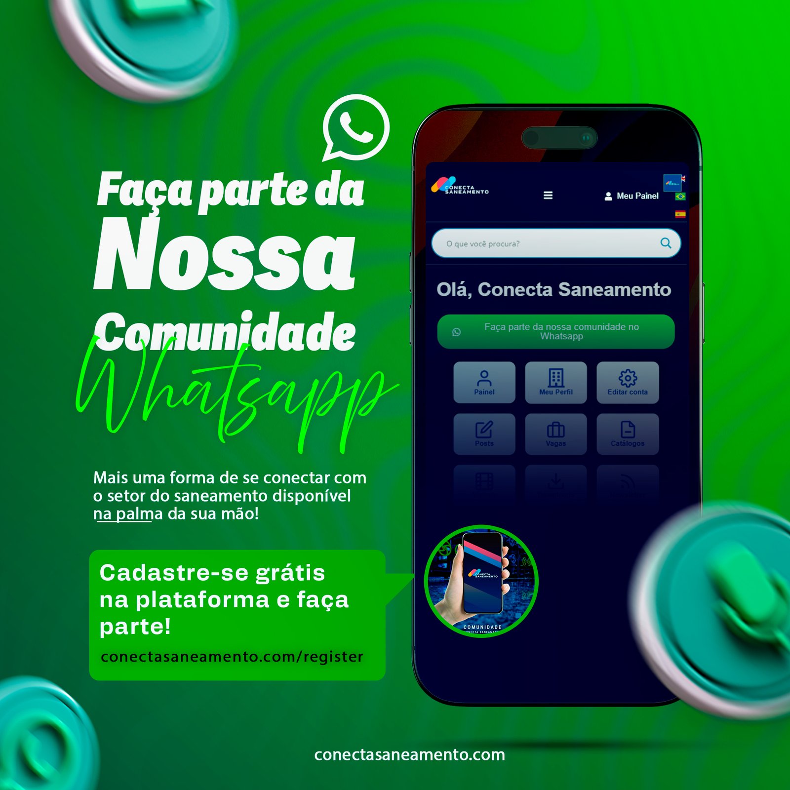 Comunidade WhatsApp Conecta Saneamento